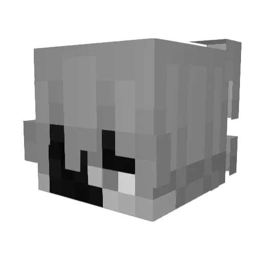 crackedcarlos Minecraft avatar head, 3D render