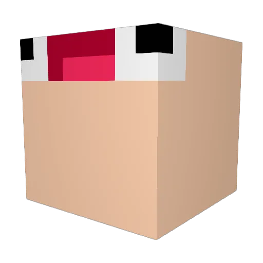 crackedcornstick Minecraft avatar head, 3D render