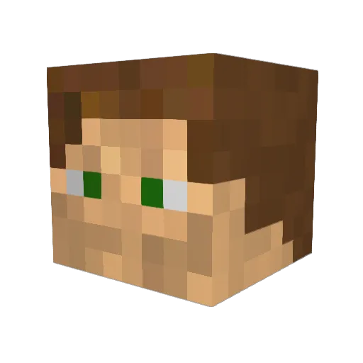 cracken77 Minecraft avatar head, 3D render