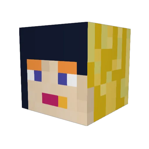 crackergamer Minecraft avatar head, 3D render