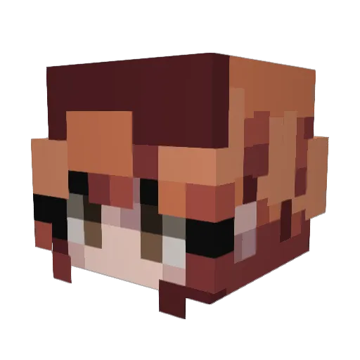 crackkyy Minecraft avatar head, 3D render