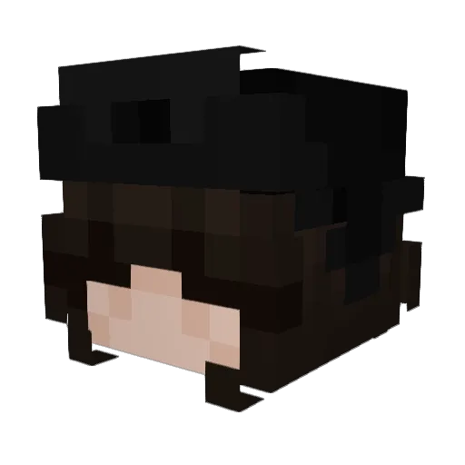 cracuda Minecraft avatar head, 3D render