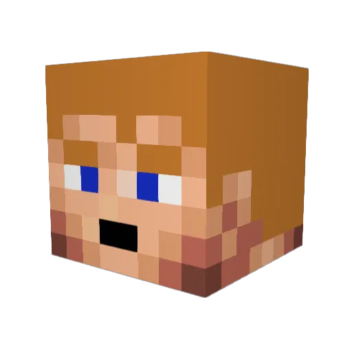 craft__mitch Minecraft avatar head, 3D render