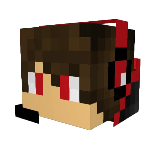 crafter70001 Minecraft avatar head, 3D render
