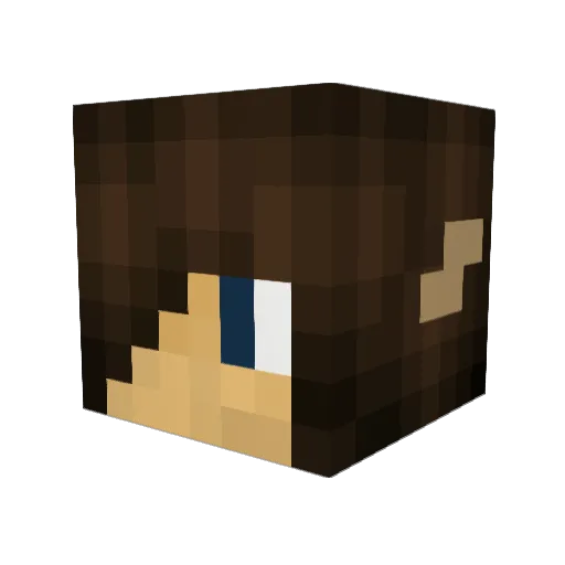 crafter_2014 Minecraft avatar head, 3D render