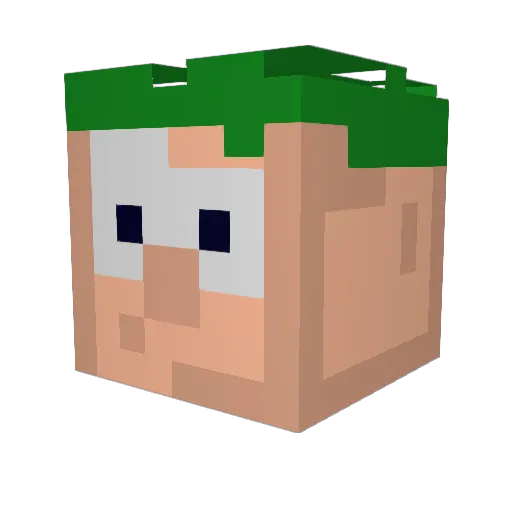 crafterboy102 Minecraft avatar head, 3D render