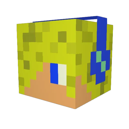 crafterdevi Minecraft avatar head, 3D render
