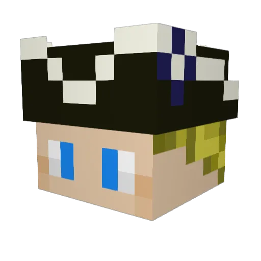 crafterman2222 Minecraft avatar head, 3D render
