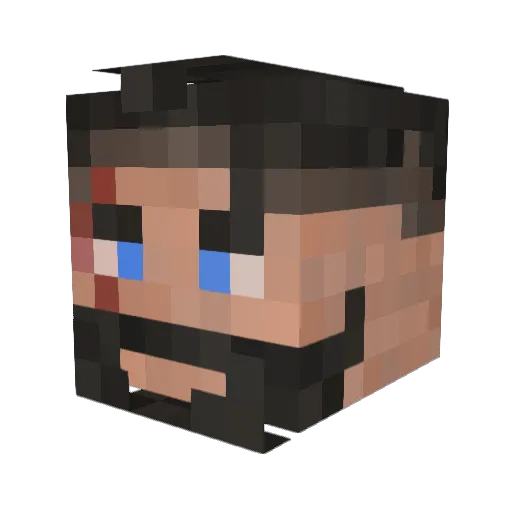 crafteroftheland Minecraft avatar head, 3D render