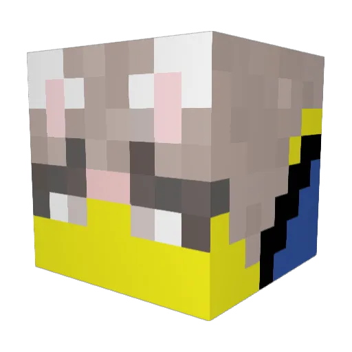 craftervalta Minecraft avatar head, 3D render