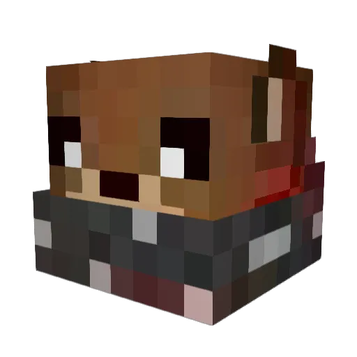 craftingGam3r Minecraft avatar head, 3D render