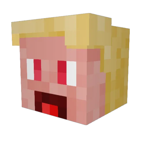 crafting_demigod Minecraft avatar head, 3D render