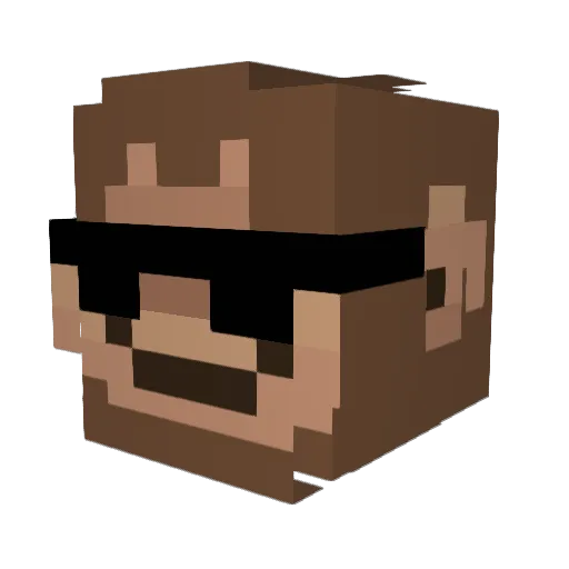 craftingmonkey Minecraft avatar head, 3D render