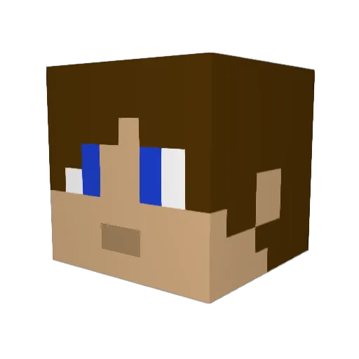 craftmine2001 Minecraft avatar head, 3D render