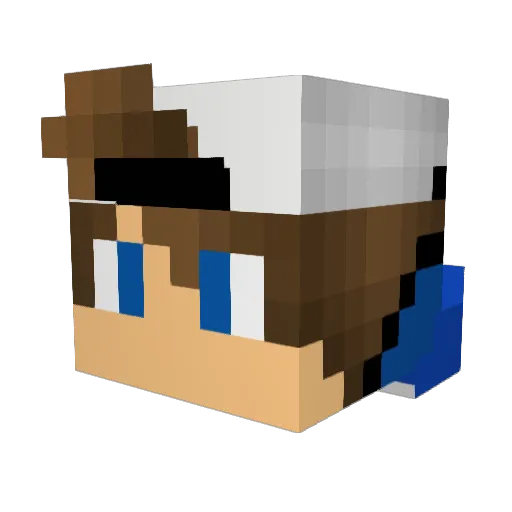 crafty144 Minecraft avatar head, 3D render