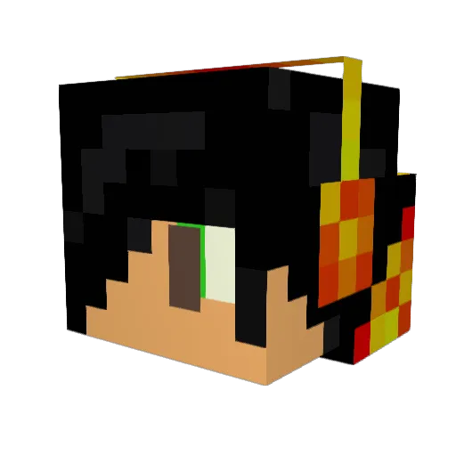 craftyJowi Minecraft avatar head, 3D render