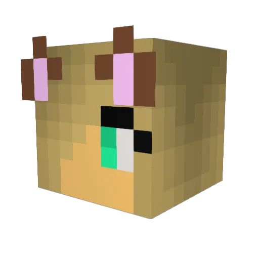 craftycrafts Minecraft avatar head, 3D render