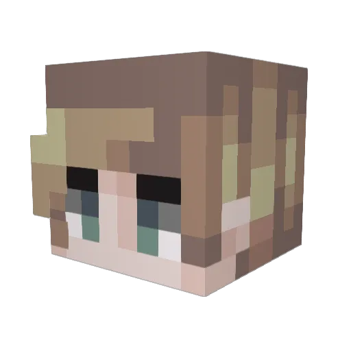 craftyminer_j Minecraft avatar head, 3D render