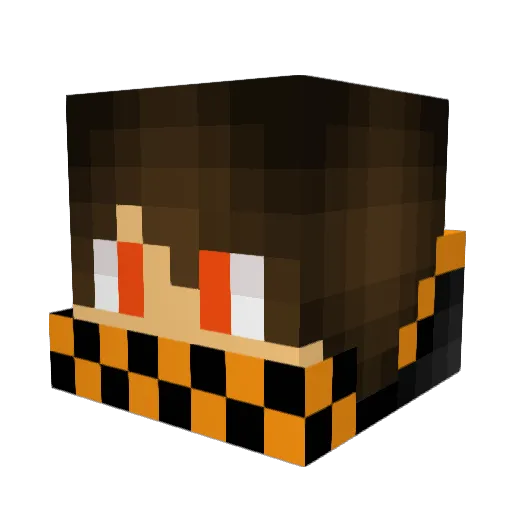 cramius Minecraft avatar head, 3D render