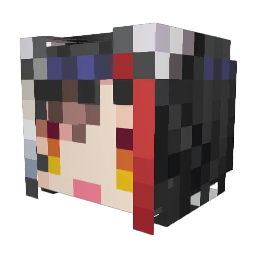cranesuzu Minecraft avatar head, 3D render