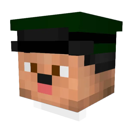 cranktank55 Minecraft avatar head, 3D render