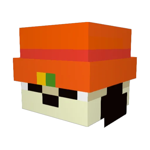 crapingpig808 Minecraft avatar head, 3D render