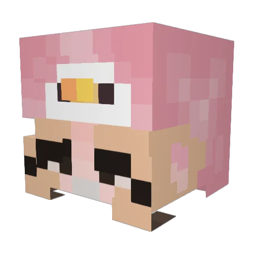 crasen_ Minecraft avatar head, 3D render