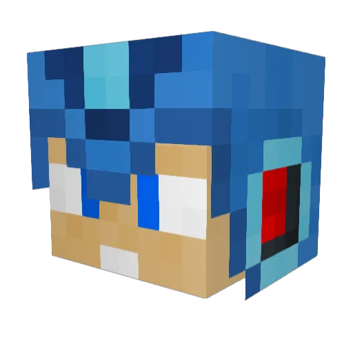 crashbombergg Minecraft avatar head, 3D render