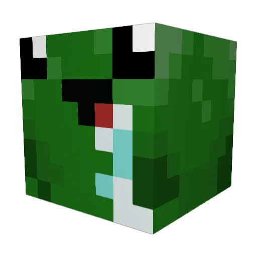 crashchiken Minecraft avatar head, 3D render