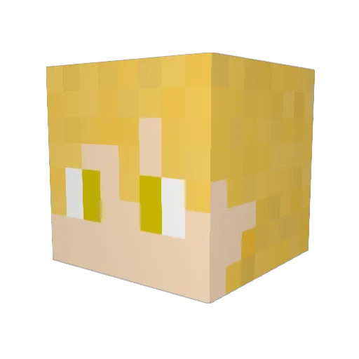 crashfam Minecraft avatar head, 3D render