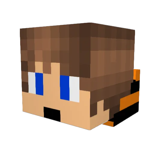 crashgt Minecraft avatar head, 3D render