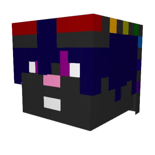 crashiethewolf Minecraft avatar head, 3D render