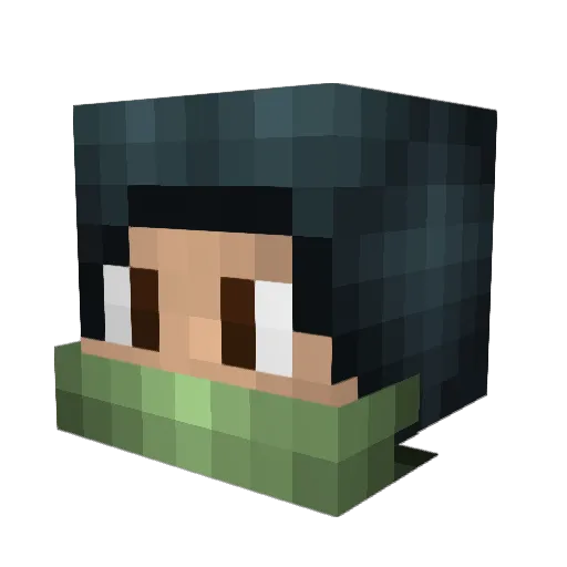 crashninja Minecraft avatar head, 3D render