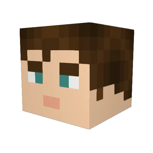 crashplaz Minecraft avatar head, 3D render