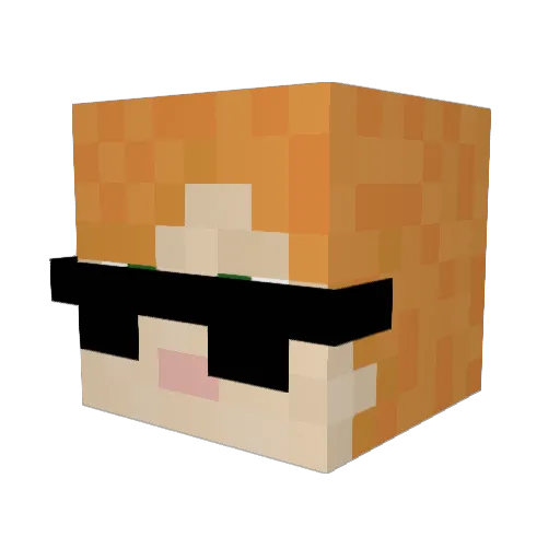 cratezz Minecraft avatar head, 3D render