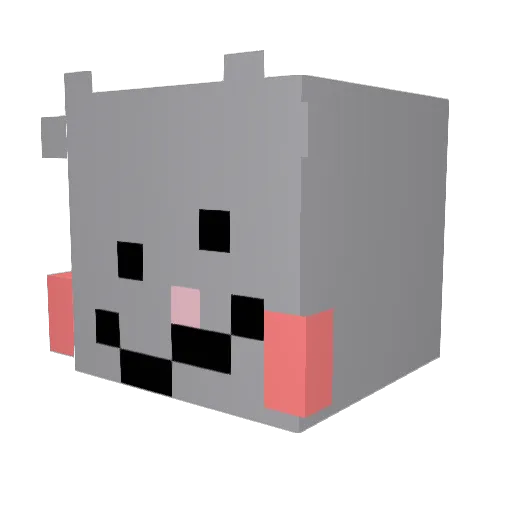 crau Minecraft avatar head, 3D render