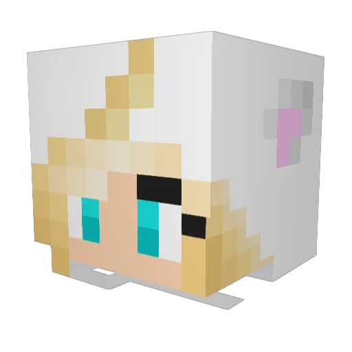 crayoladood Minecraft avatar head, 3D render