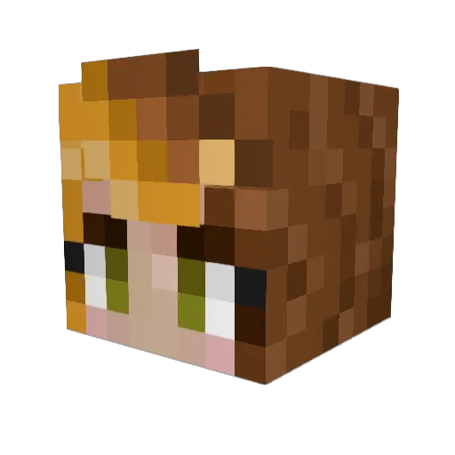 crayonberrie Minecraft avatar head, 3D render