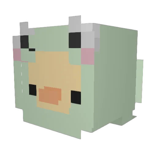 crayonsnack Minecraft avatar head, 3D render