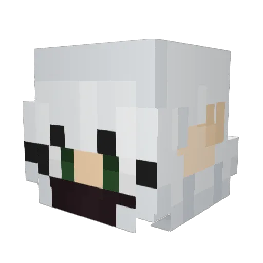 crayontic Minecraft avatar head, 3D render