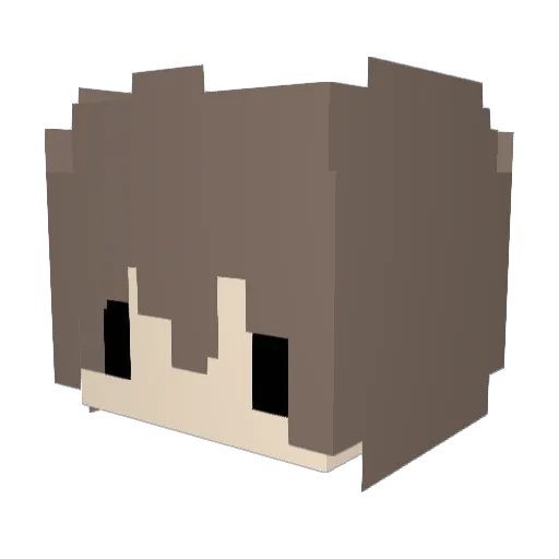 crayonwyd Minecraft avatar head, 3D render