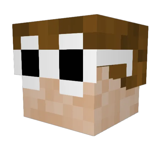 crazdondor Minecraft avatar head, 3D render