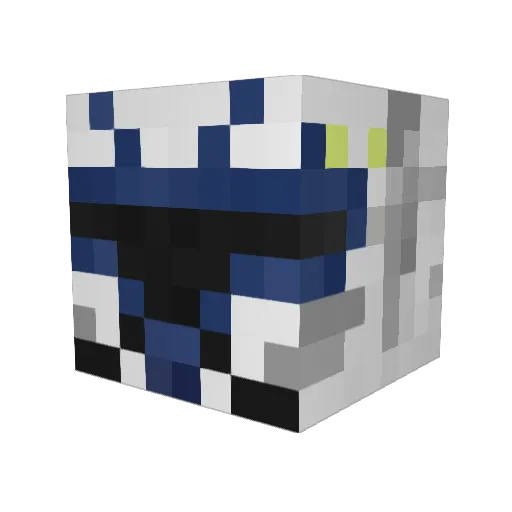 crazep Minecraft avatar head, 3D render