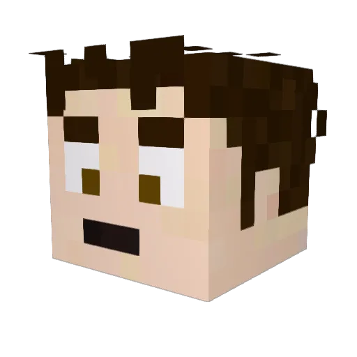 crazmonky Minecraft avatar head, 3D render