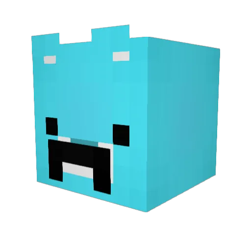 crazunii Minecraft avatar head, 3D render