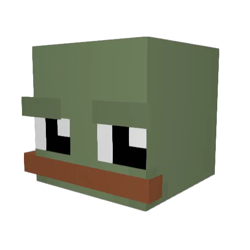 crazy69536 Minecraft avatar head, 3D render
