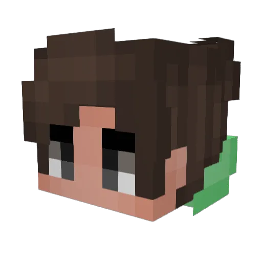 crazy997 Minecraft avatar head, 3D render
