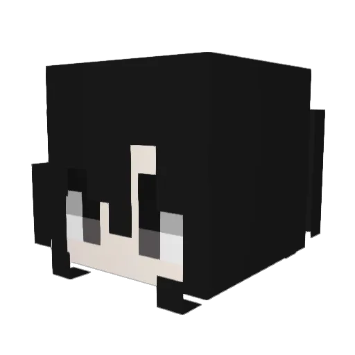 crazy Minecraft avatar head, 3D render