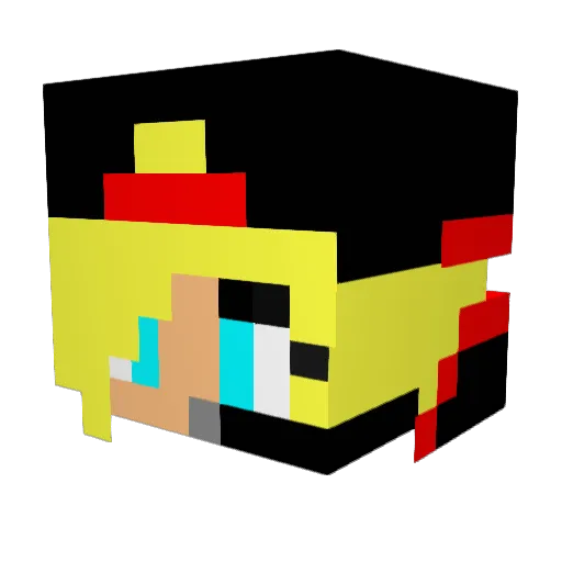 crazy_Girly22 Minecraft avatar head, 3D render