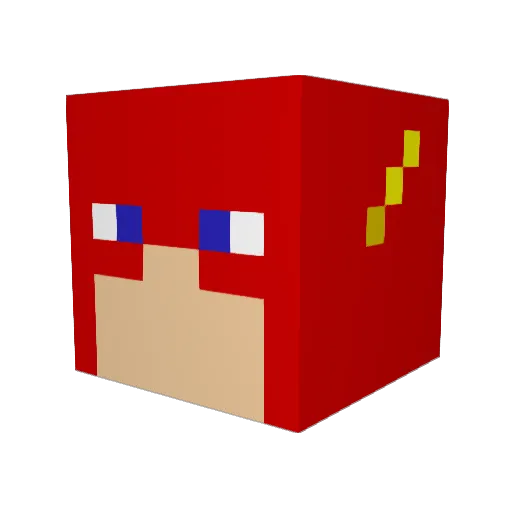 crazy_crafter123 Minecraft avatar head, 3D render